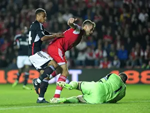 Southampton V Bristol City Prints: Kelvin Davis of Southampton Retrieves the Ball against Bristol City