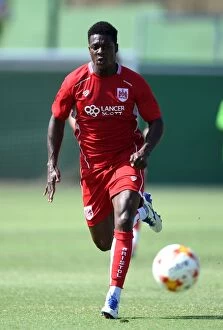 Images Dated 22nd July 2016: Kieran Agard in Action: Pre-season Friendly between UCAM and Bristol City at La Manga Training