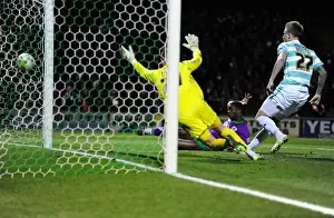 Yeovil Town V Bristol City Prints: Kieran Agard Scores the Game-Winning Goal for Bristol City against Yeovil Town
