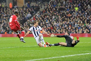 West Brom Prints: Kieran Agard Scores the Leader: West Brom vs