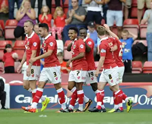 Bristol City V Doncaster Rovers Prints: Kieran Agard's First Goal: Bristol City's Third in Victory over Doncaster Rovers