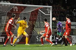 Images Dated 3rd March 2015: Kieran Agard's Missed Opportunity: Leyton Orient vs. Bristol City, Sky Bet League One (03/03/2015)