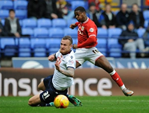 Bolton Wanderers V Bristol City Prints: Kieran Agard's Shot: Bolton Wanderers vs