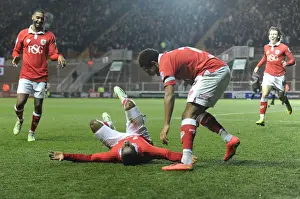 Leauge Prints: Kieran Agard's Thrilling Goal Celebration: Bristol City vs
