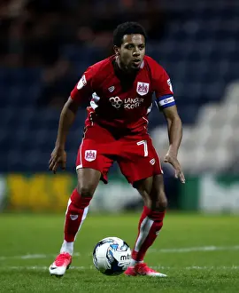 Framed Print : Korey Smith in Action: Bristol City vs Preston North End, Sky Bet Championship 2017