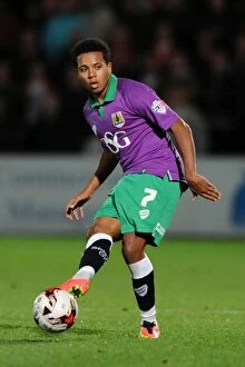 Images Dated 8th October 2014: Korey Smith of Bristol City in Action against Cheltenham Town, Johnstone's Paint Trophy