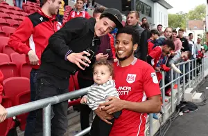 Bristol City V Birmingham City Prints: Korey Smith of Bristol City Expresses Gratitude to Fans after Championship Victory over Birmingham City