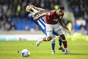 Brighton Prints: Korey Smith Clashes with Bruno Saltor: Intense Moment from Brighton vs