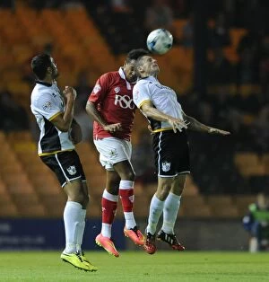 Images Dated 16th September 2014: Korey Smith Heads the Ball: Port Vale vs. Bristol City, Sky Bet League One