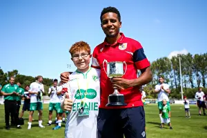 Guernsey V Bristol City Prints: Korey Smith Receives Trophy after Guernsey's Defeat to Bristol City (0-1)