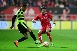 Framed Print : Korey Smith Tackles for Bristol City Against Huddersfield Town, Sky Bet Championship 2017 Framed Print : Korey Smith Tackles for Bristol City Against Huddersfield Town, Sky Bet Championship 2017