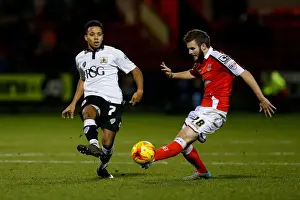 Korey Smith vs Jamie Ness: Intense Battle in Crewe Alexandra vs Bristol City Football Match, 2014
