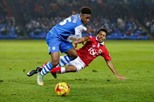 Framed Print : Korey Smith vs Jermaine Anderson Clash: Peterborough United vs Bristol City Football Rivalry