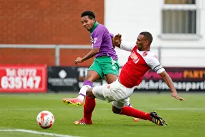 Framed Print : Korey Smith vs. Nathan Pond: Intense Moment in Fleetwood Town vs. Bristol City Football Match, 2014 Framed Print : Korey Smith vs. Nathan Pond: Intense Moment in Fleetwood Town vs. Bristol City Football Match, 2014