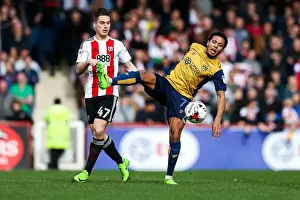 Brentford V Bristol City Prints: Korey Smith vs Sergi Canos: Intense Battle at Griffin Park - Brentford v Bristol City
