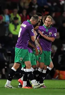 Cheltenham Town V Bristol City Prints: Korey Smith's Dramatic Winning Goal: Bristol City Triumphs Over Cheltenham Town in Johnstone's Paint Trophy