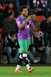 Cheltenham Town V Bristol City Prints: Korey Smith's Goal Celebration: Cheltenham Town vs