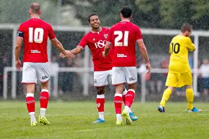 Framed Print : Korey Smith's Radiant Moment: Netting a Goal in Bristol City's Preseason Community Match Framed Print : Korey Smith's Radiant Moment: Netting a Goal in Bristol City's Preseason Community Match