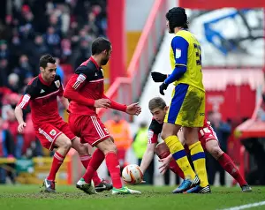 Bristol City V Sheffield Wednesday Prints: Last-Gasp Drama: Steven Davies Reacts to Sam Baldock's Late Winner for Bristol City vs Sheffield Wednesday (April 1)