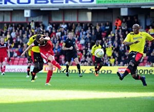 Images Dated 22nd September 2012: Last-Minute Agony for Neil Kilkenny as Bristol City Miss Out on Victory against Watford