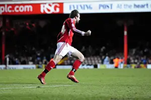 Bristol City V Crystal Palace Prints: Last-Minute Drama: Brett Pitman's Equalizer for Bristol City Against Crystal Palace in Championship (14/02/2012)