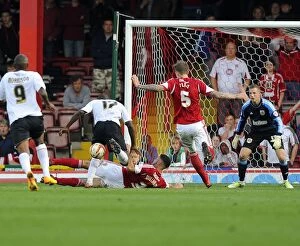 Images Dated 28th September 2013: Last-Minute Drama: Derrick Williams Saves the Day for Bristol City