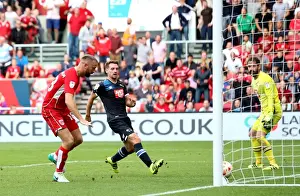 Bristol City V Derby County Prints: Last-Minute Drama: Wilbraham Scores Equalizer for Bristol City Against Derby County