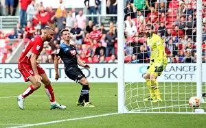 Bristol City V Derby County Prints: Last-Minute Drama: Wilbraham Scores Equalizer for Bristol City Against Derby County