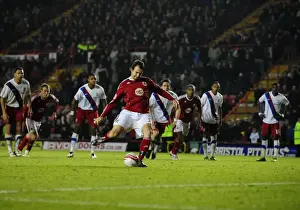 Bristol City V Crystal Palace Prints: Last-Minute Penalty by Brett Pitman: A Dramatic Draw for Bristol City against Crystal Palace (December 2010)