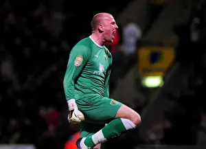 Framed Print : Last-Minute Thriller: John Ruddy Scores Championship-Winning Goal for Norwich City vs. Bristol City (14 / 03 / 2011) Framed Print : Last-Minute Thriller: John Ruddy Scores Championship-Winning Goal for Norwich City vs. Bristol City (14 / 03 / 2011)