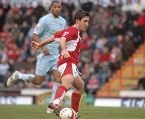 Bristol City V Colchester United Prints: Lee Johnson in Action: Bristol City vs Colchester United