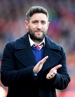 Images Dated 30th April 2016: Lee Johnson and Bristol City Take on Huddersfield Town in Sky Bet Championship Clash at Ashton Gate
