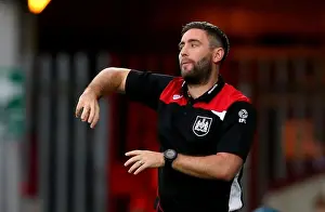 Glanford Park Prints: Lee Johnson Driving On Bristol City: EFL Cup Showdown at Scunthorpe United