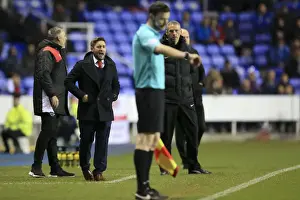 Framed Print : Lee Johnson Guides Bristol City at Reading: Sky Bet Championship 2016