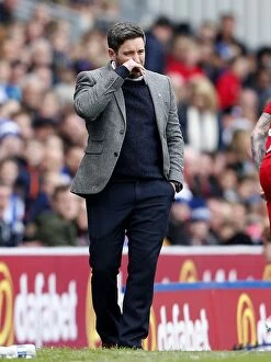 Images Dated 17th April 2017: Lee Johnson's Disappointment: Blackburn Rovers vs. Bristol City
