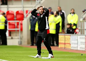 Rotherham V Bristol City Prints: Lee Johnson's Emotional Reaction: Rotherham United vs