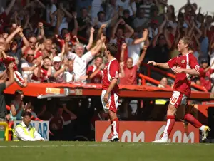 Bristol City V QPR Prints: Lee Johnson's Triumphant Celebration: Bristol City vs. QPR