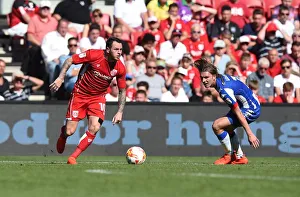 Bristol City V Wigan Athletic Prints: Lee Tomlin in Action: Bristol City vs Wigan Athletic, Sky Bet Championship, Ashton Gate