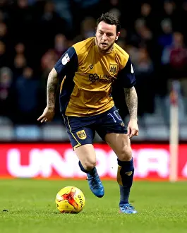 Aston Villa V Bristol City Prints: Lee Tomlin of Bristol City in Action Against Aston Villa at Villa Park, 2017