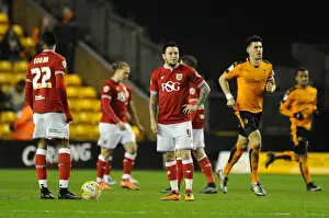Wolves V Bristol City Prints: Lee Tomlin's Disappointment: Wolves Take 1-0 Lead Over Bristol City