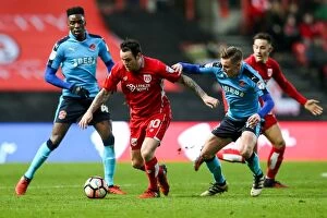 Images Dated 7th January 2017: Lee Tomlin's Thrilling FA Cup Performance: Bristol City vs Fleetwood Town at Ashton Gate Stadium