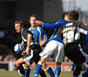 Images Dated 22nd March 2008: Lee Trundle in action v Cardiff