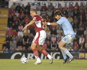 Bristol City V Manchester City Prints: Lee Trundle's Epic Battle Against Manchester City (Bristol City vs Manchester City)