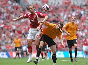 Play Off Final Prints: Lee Trundle's Euphoric Moment: Celebrating Promotion with Bristol City at Wembley