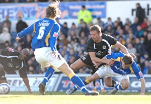 Images Dated 22nd March 2008: Lee Trundle's Intense Rivalry: The Epic Duel Between Cardiff City and Bristol City