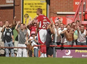 Images Dated 25th August 2007: Lee Trundle's Thrilling Action: A Standout Moment in Bristol City vs Scunthorpe Utd