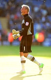 Images Dated 6th October 2012: Leicester City's Kasper Schmeichel: Champion's Triumph on the Final Whistle