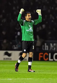 Leicester City V Bristol City Prints: Leicester City's Ricardo Celebrates Opening Goal vs. Bristol City (Championship 2011)