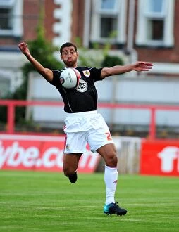 Images Dated 26th July 2010: Lewin Nyatanga in Action for Bristol City: Exeter City vs. Bristol City