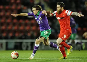 Leyton Orient V Bristol City Prints: Leyton Orient's Romain Vincelot Stops Luke Freeman of Bristol City in Sky Bet League One Clash